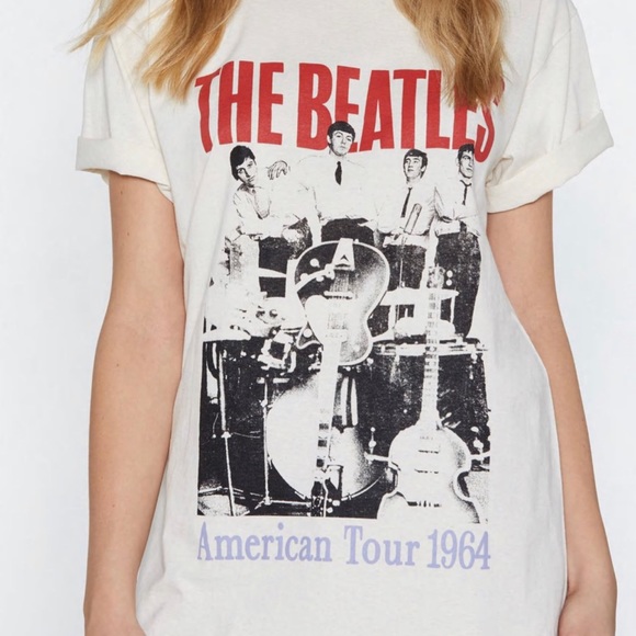 NWT Nasty Gal Beatles Tour Band Tee Size M - Picture 10 of 10